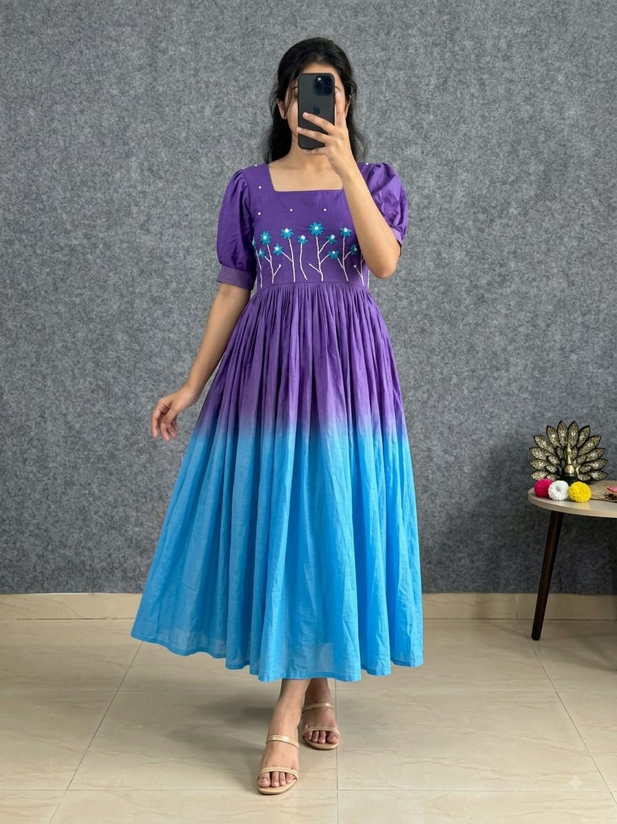 Soft mul cotton maxi frocks