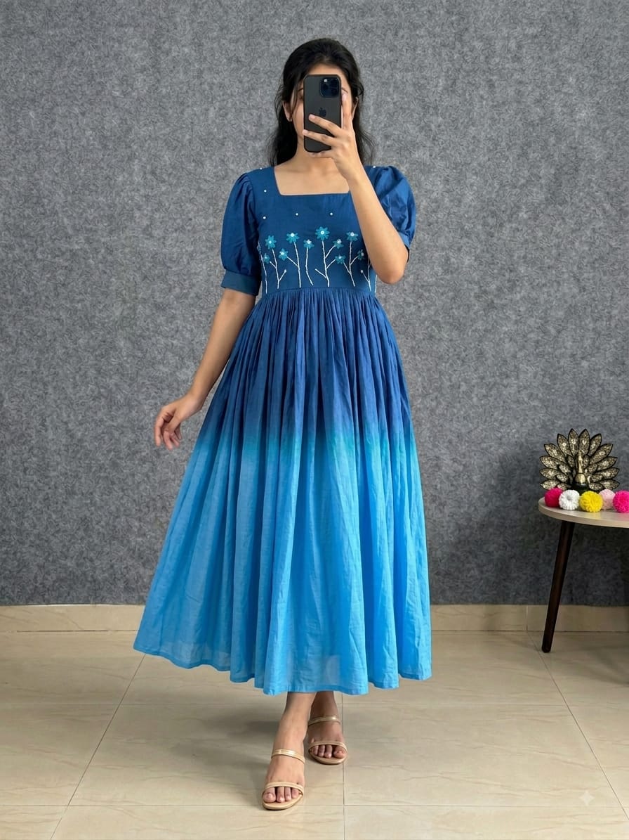 Soft mul cotton maxi frocks