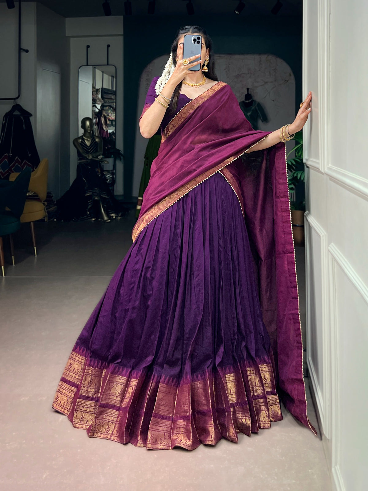 Traditional half saree