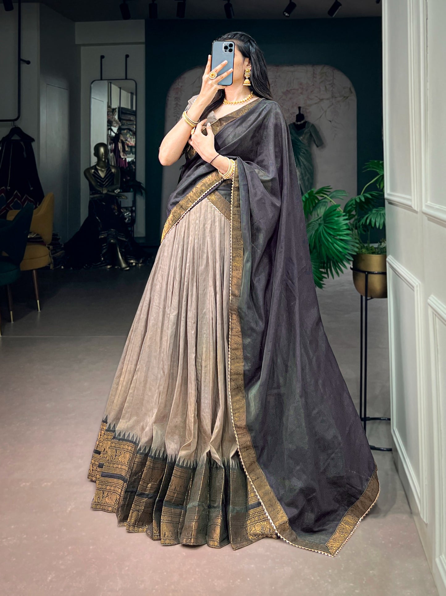 Traditional half saree