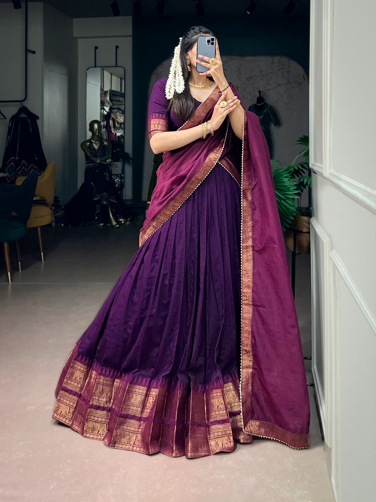 Traditional half saree
