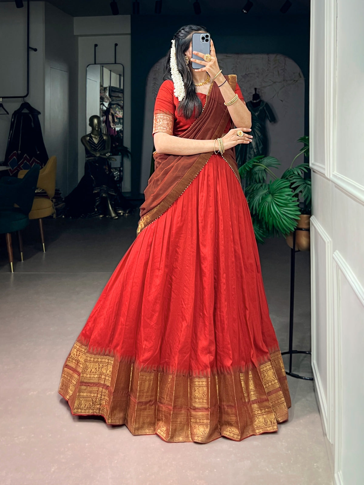 Traditional half saree