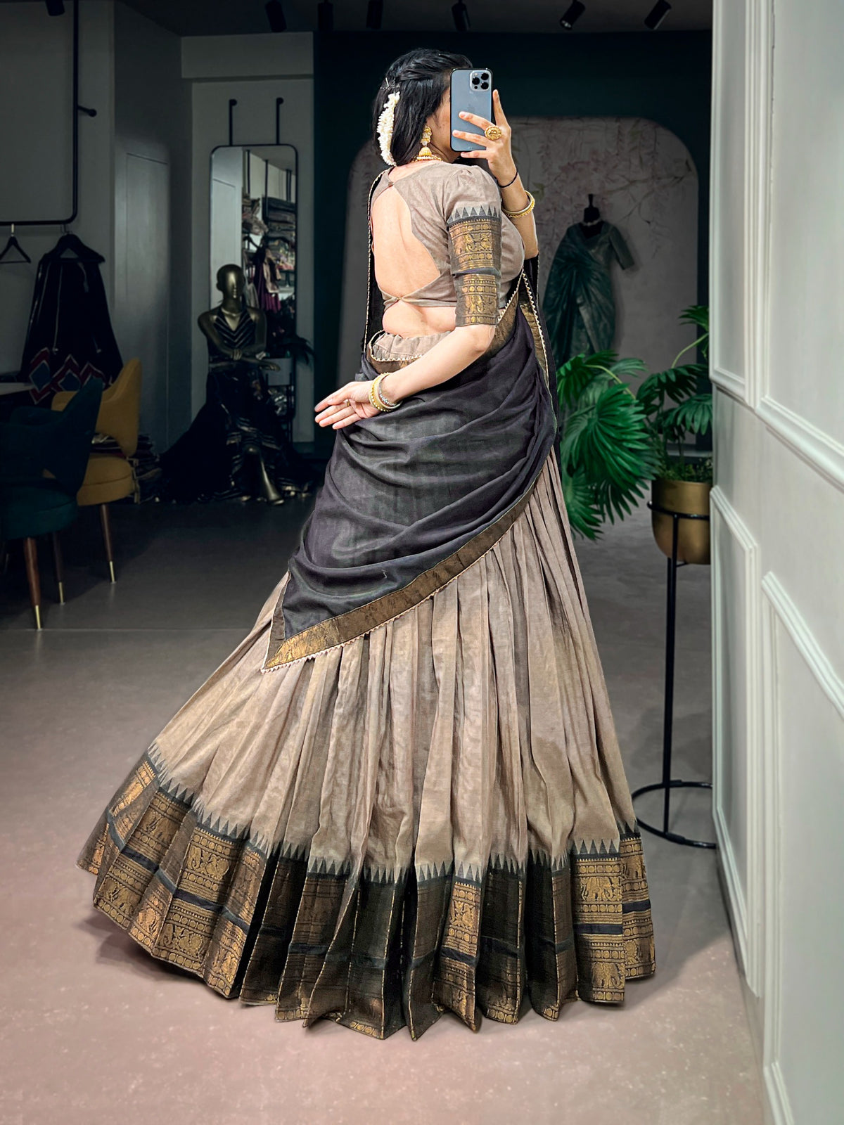 Traditional half saree