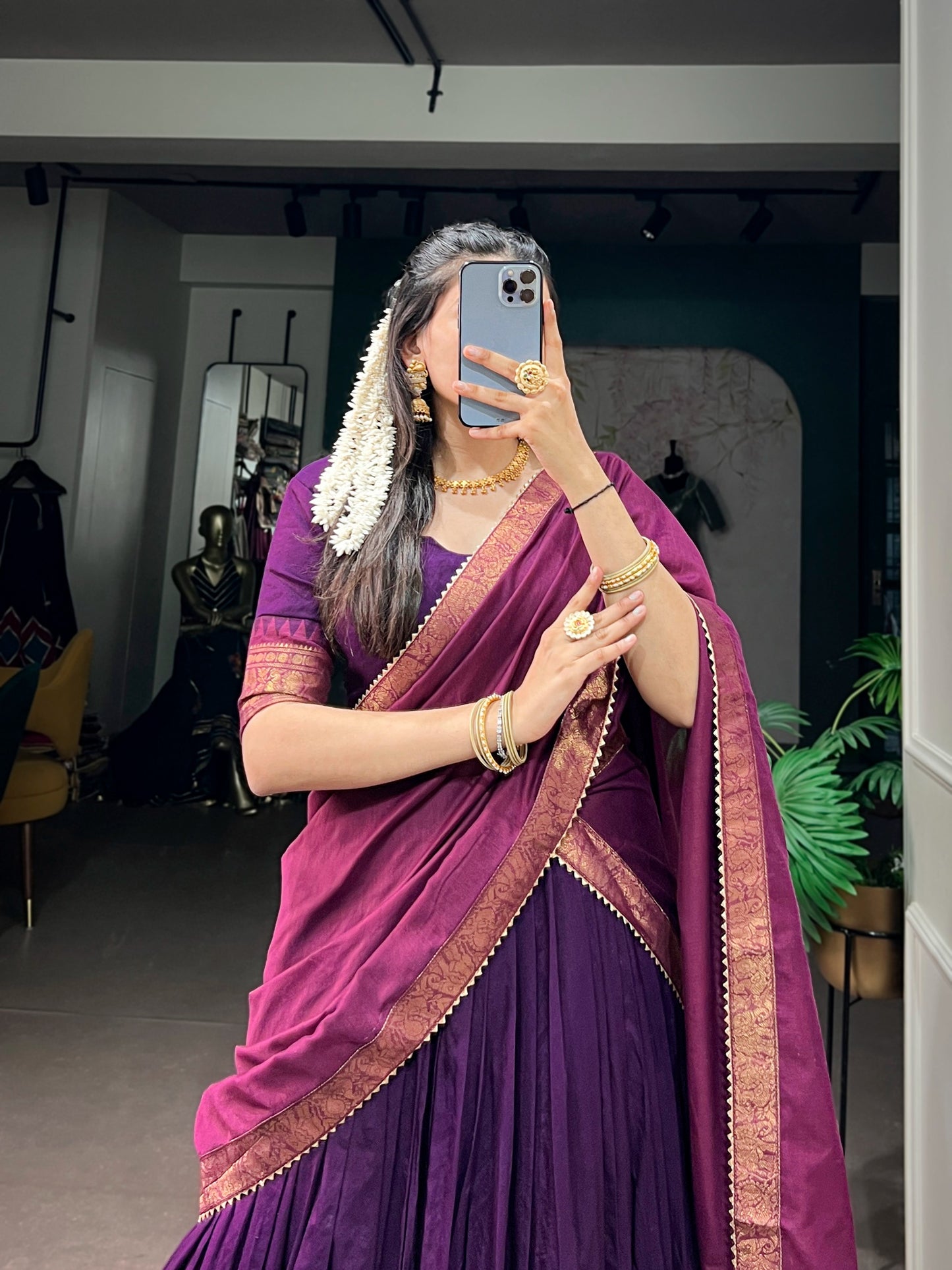 Traditional half saree