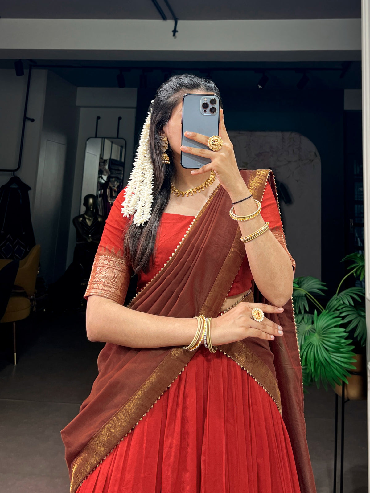 Traditional half saree