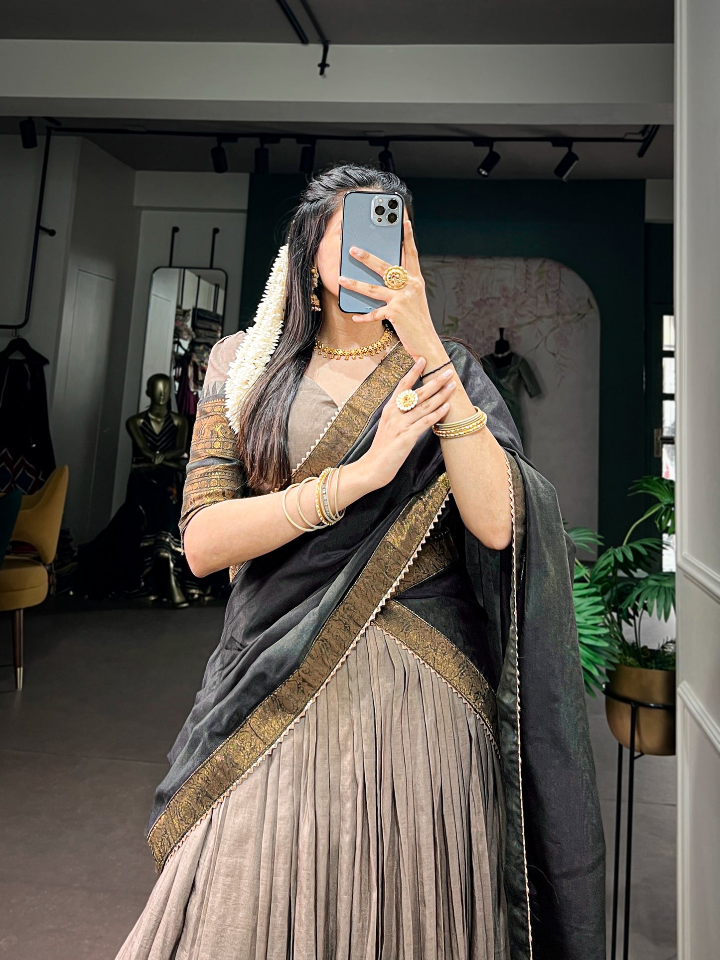 Traditional half saree