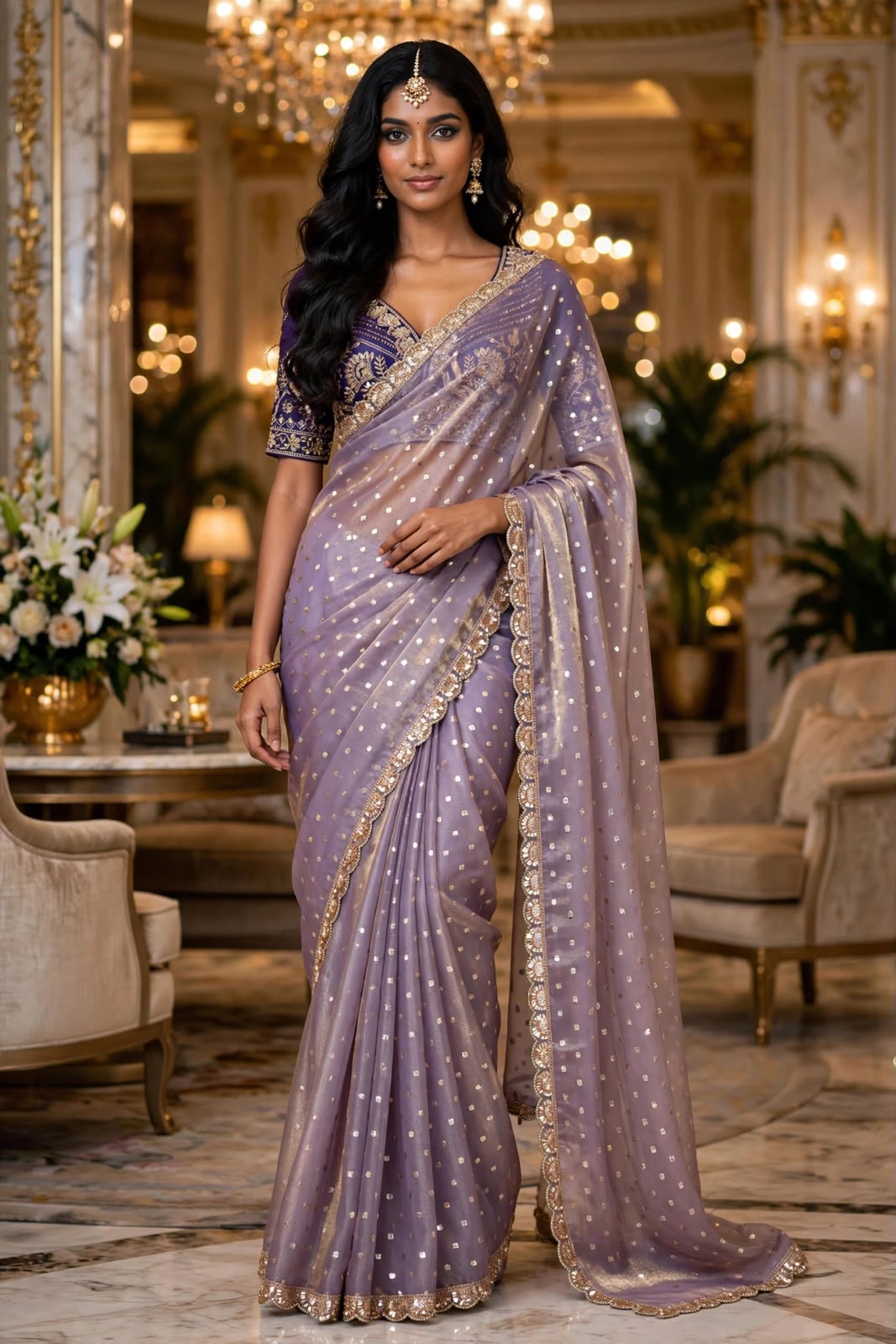 Viscose party wear saree