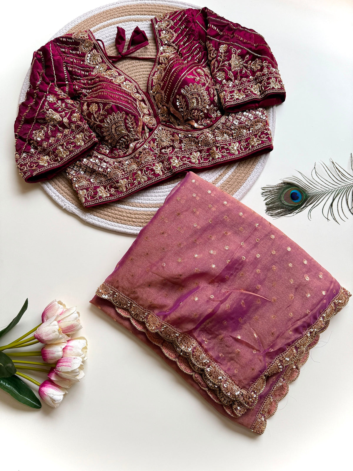 Viscose party wear saree