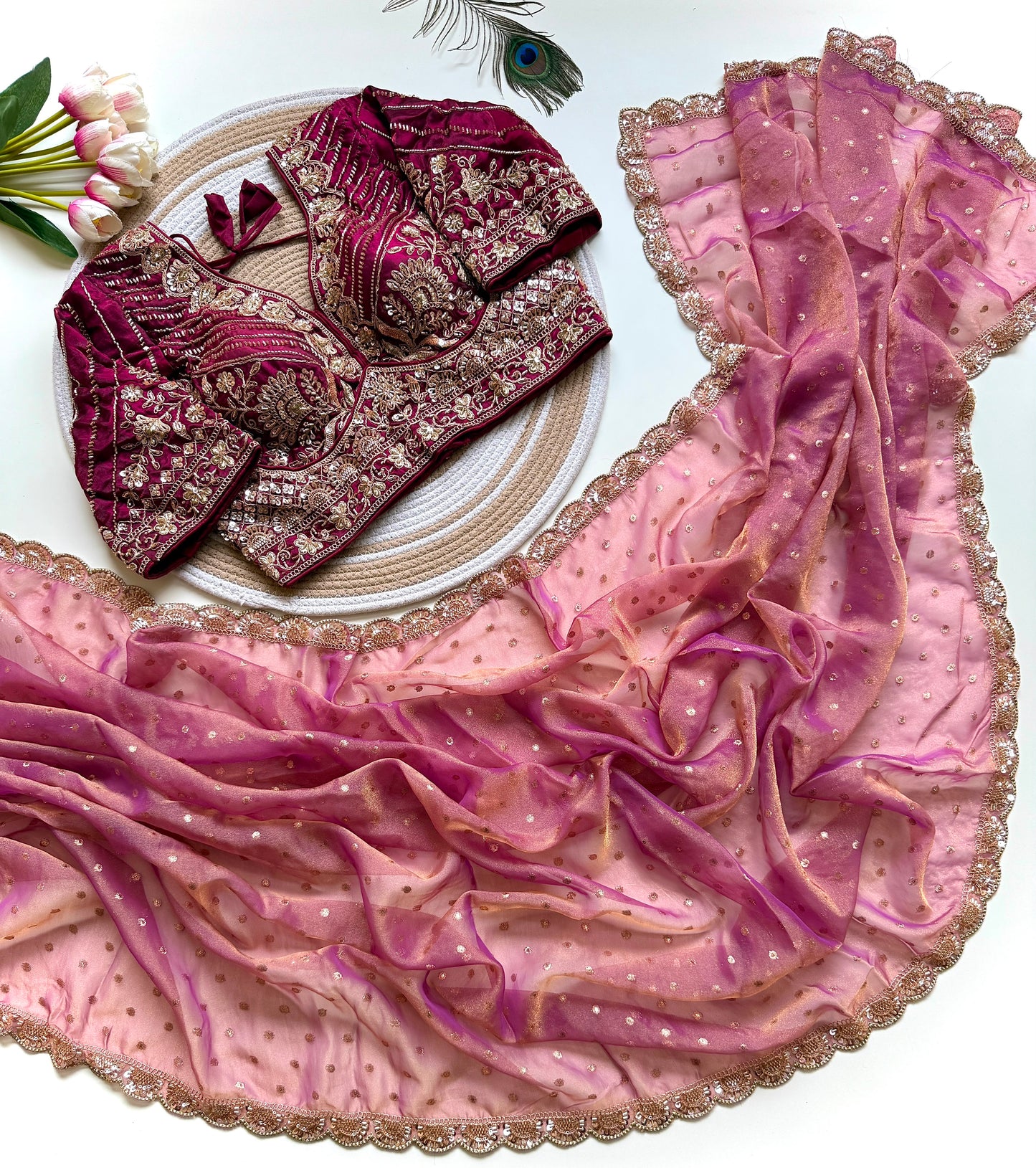 Viscose party wear saree