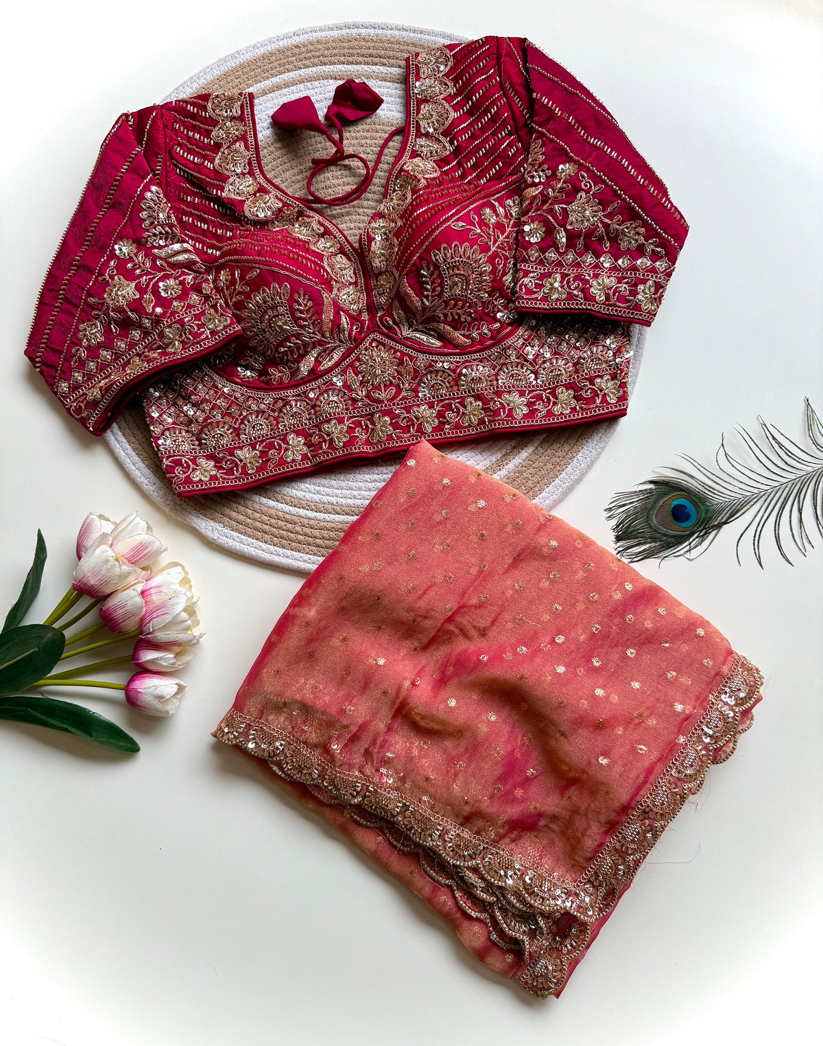 Viscose party wear saree