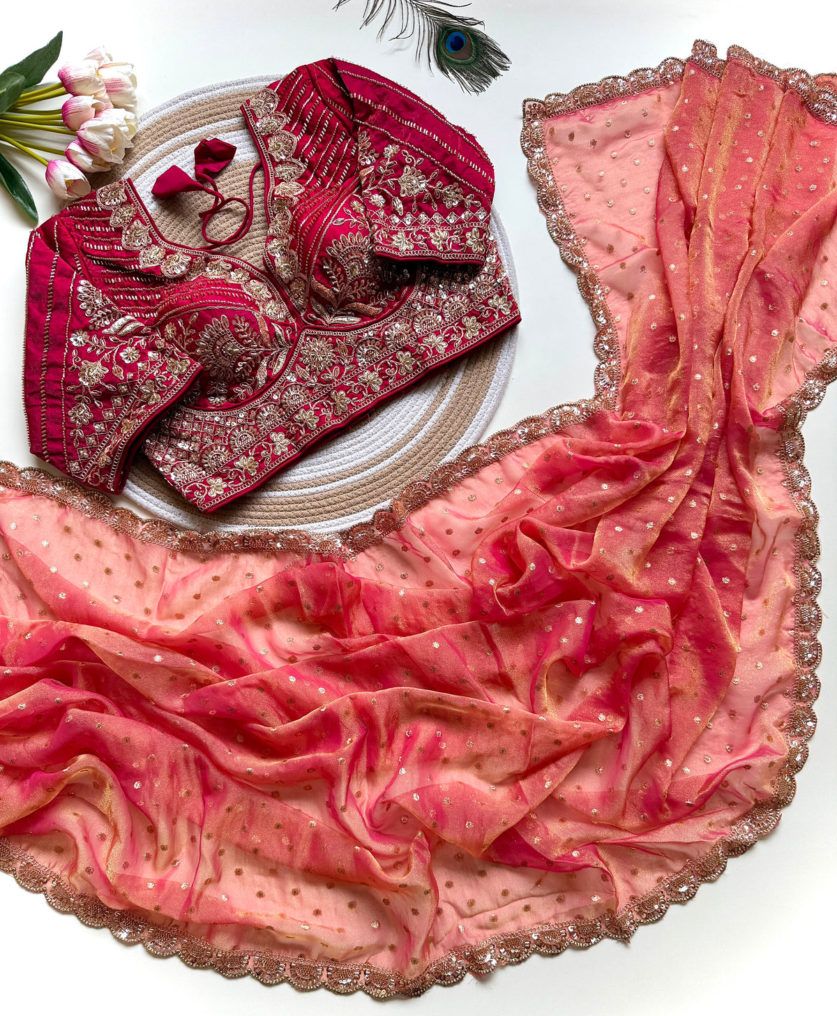 Viscose party wear saree