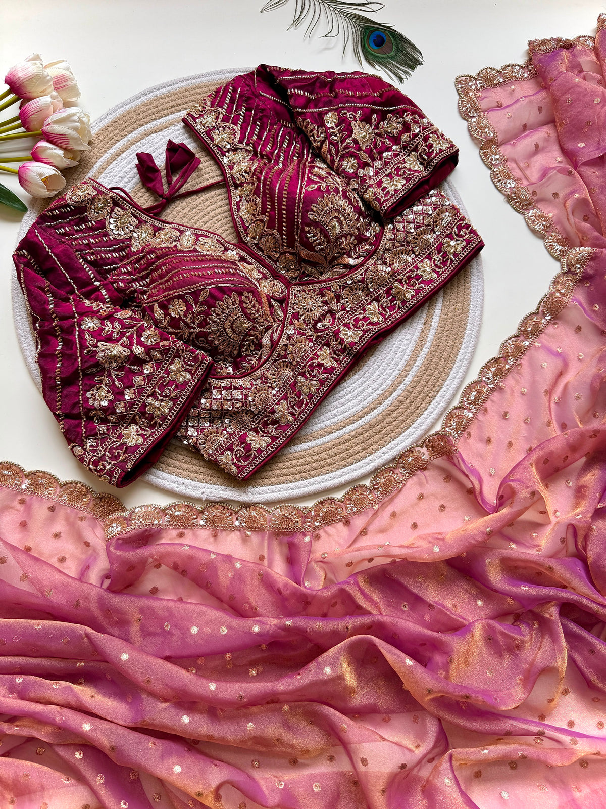 Viscose party wear saree