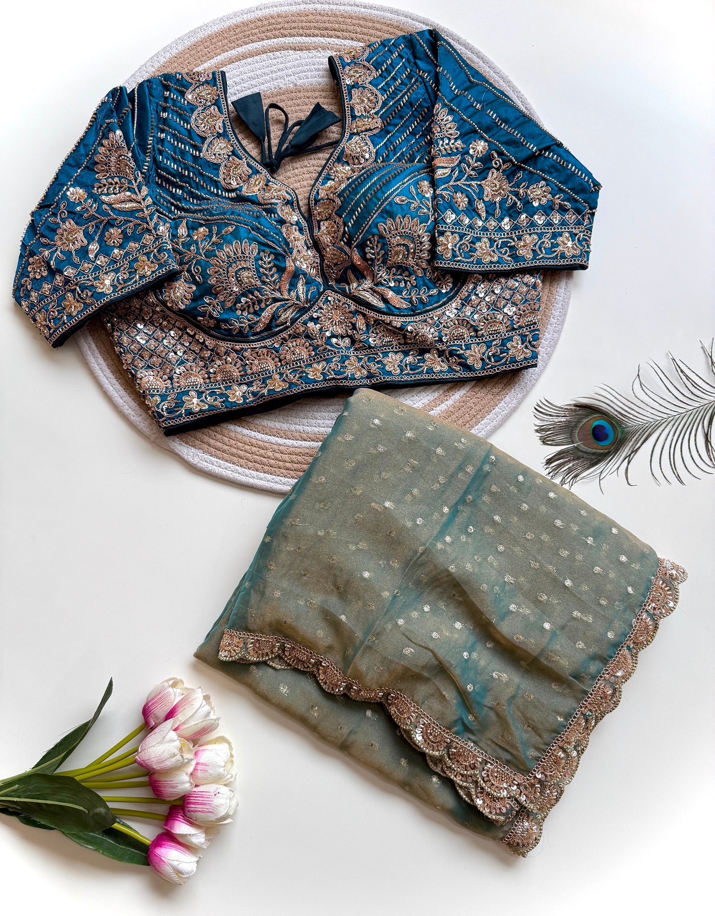 Viscose party wear saree