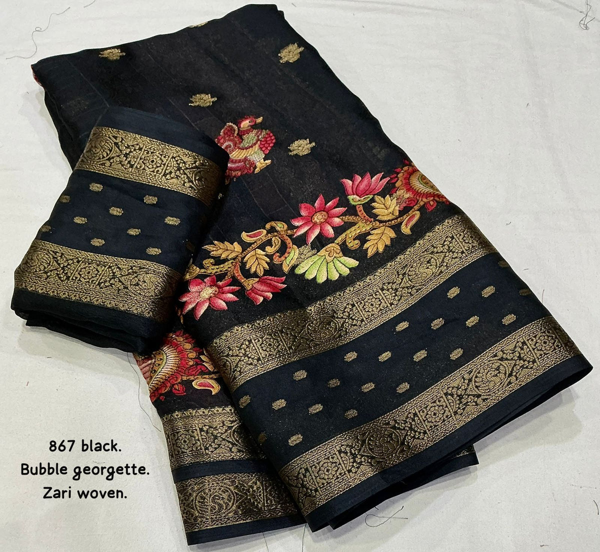 Soft bubble georgette saree