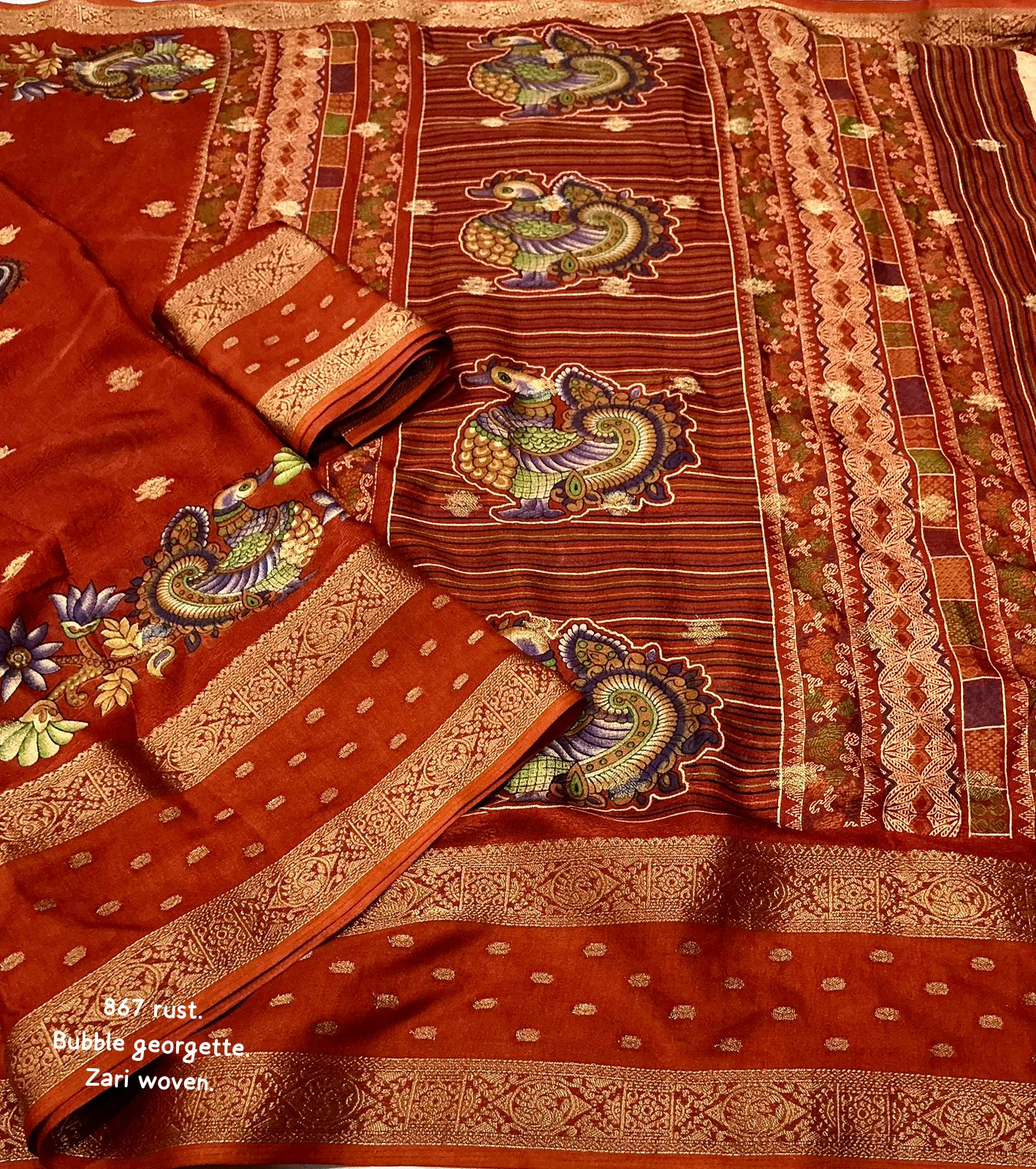 Soft bubble georgette saree