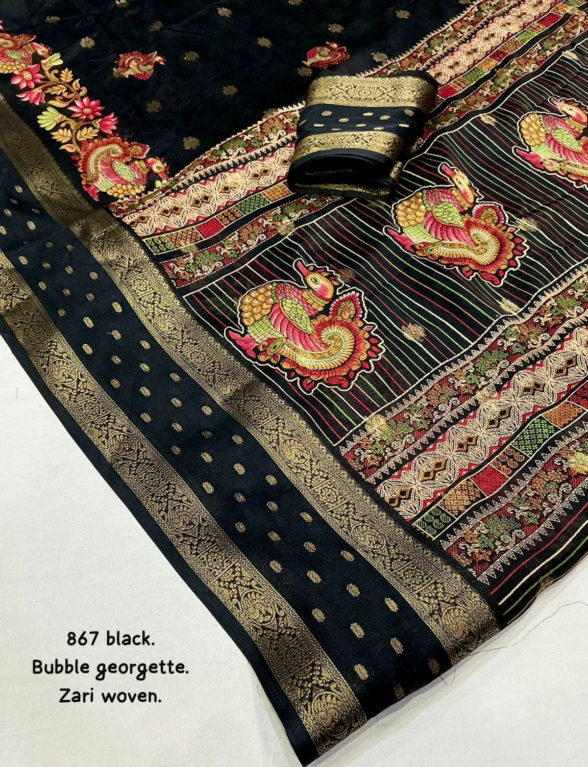 Soft bubble georgette saree