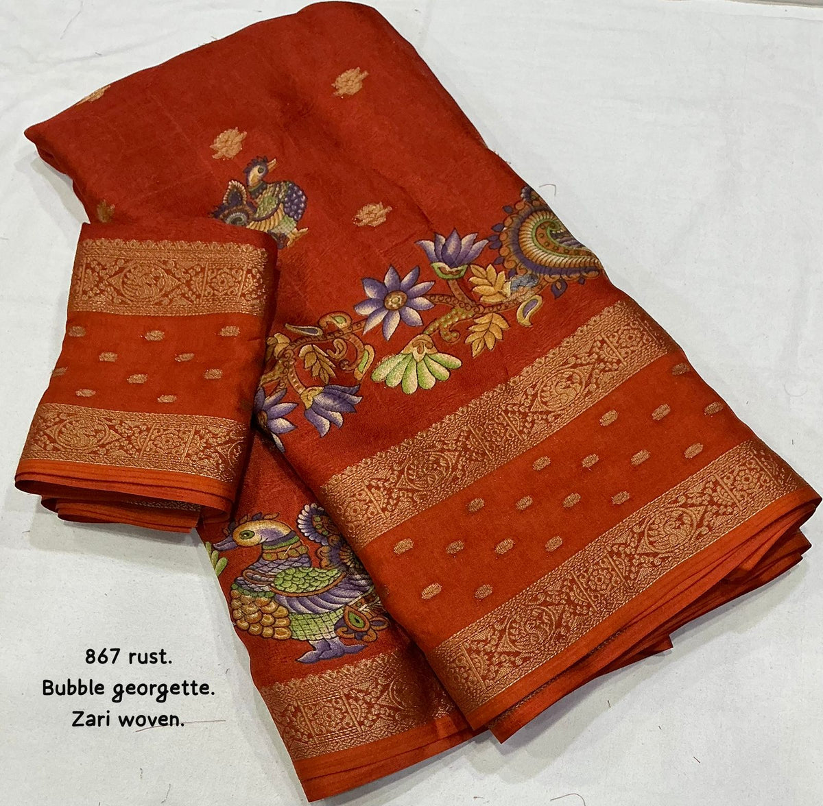 Soft bubble georgette saree