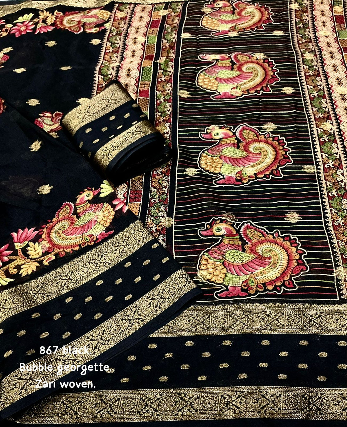 Soft bubble georgette saree