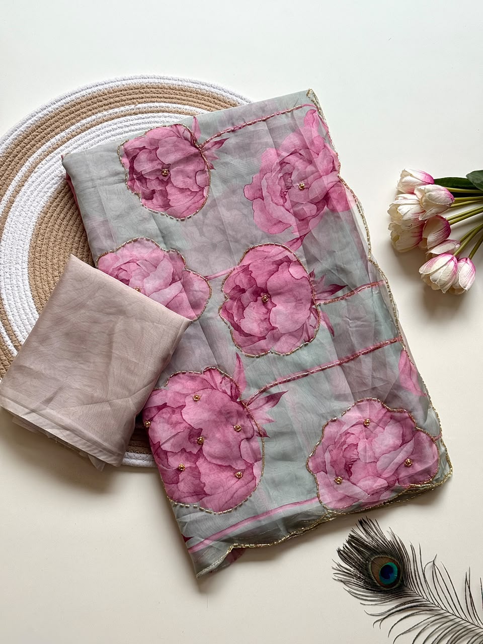 Beautiful katdana work sarees