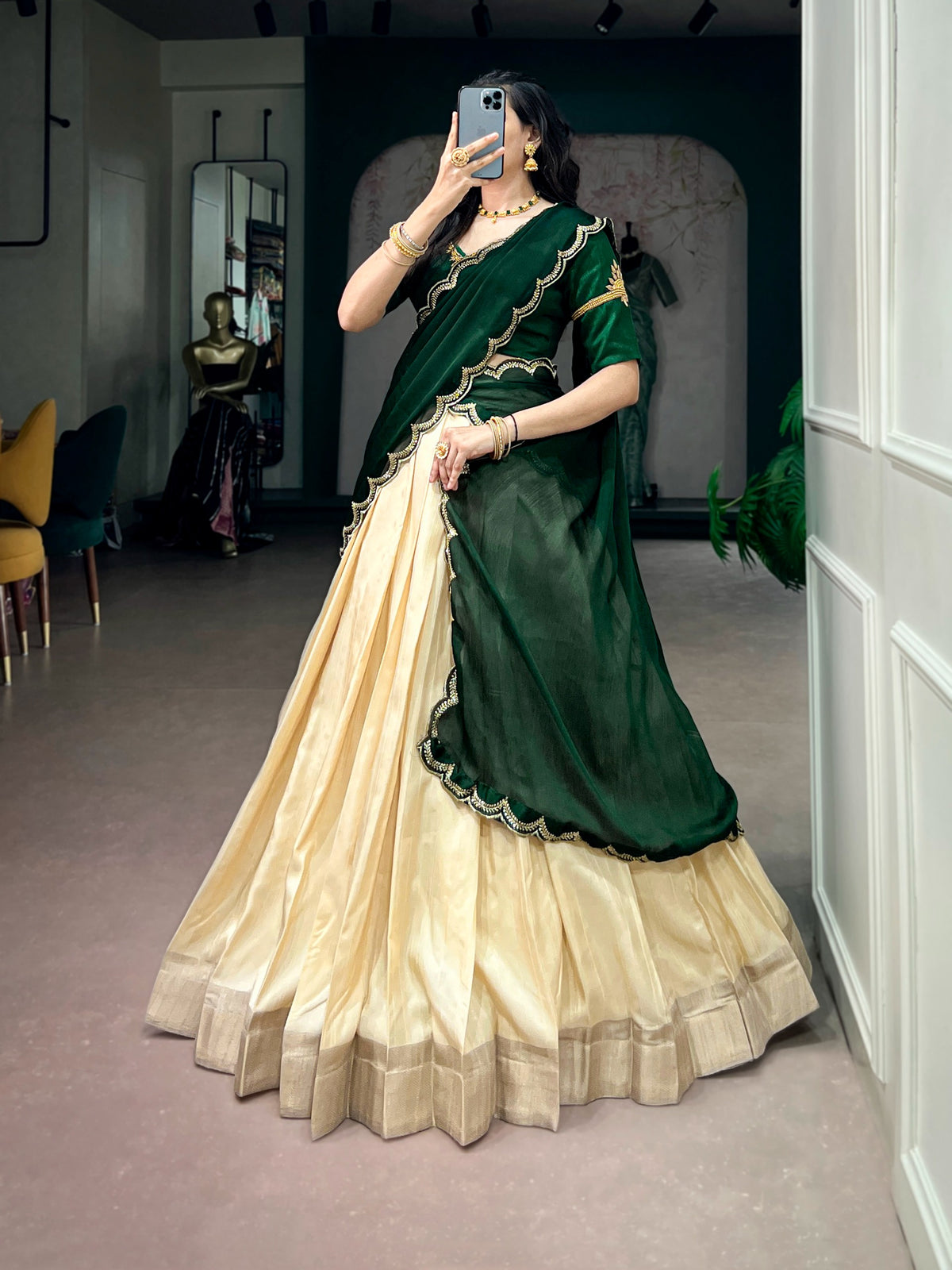 Traditional kota tasar halfsaree