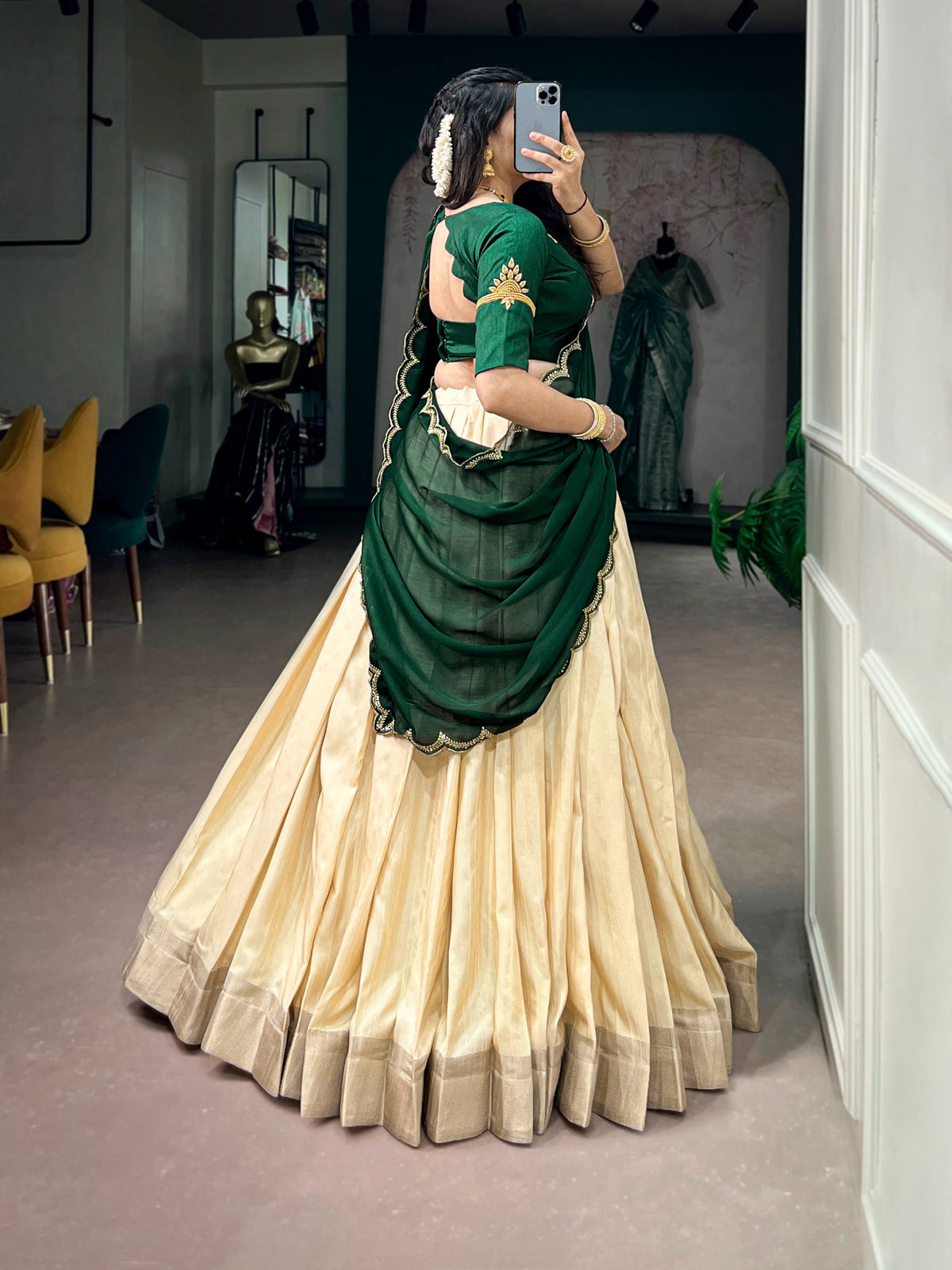 Traditional kota tasar halfsaree