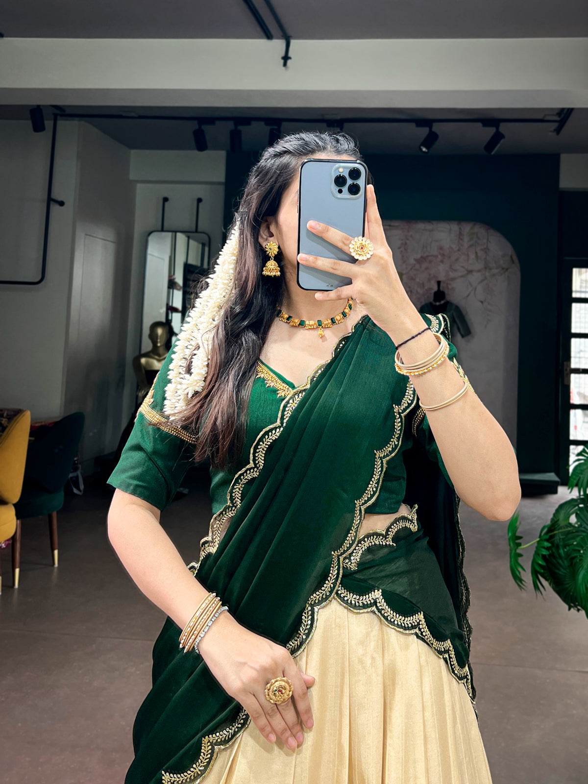 Traditional kota tasar halfsaree