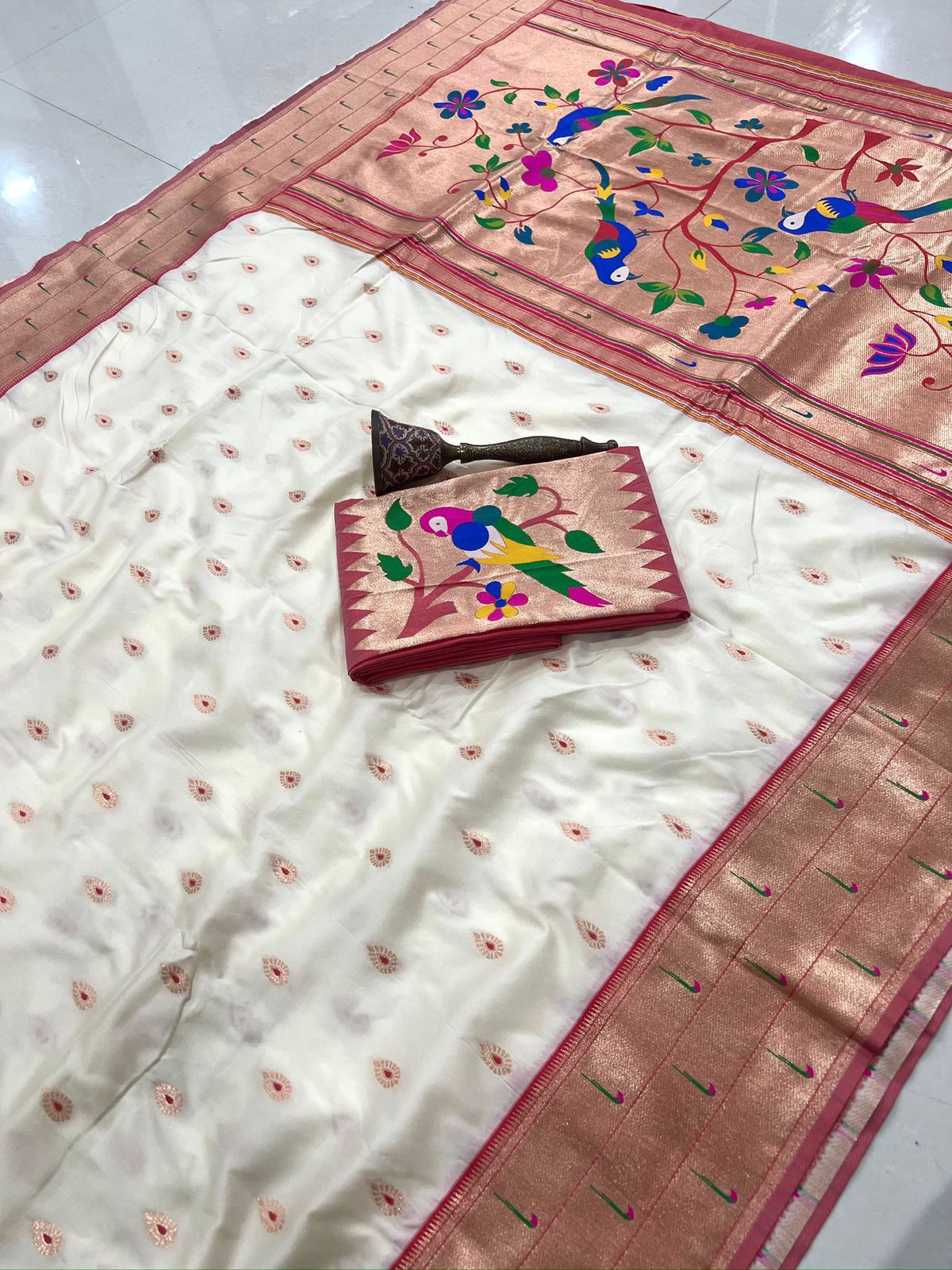 Pure soft kanchivaram paithani silk sarees