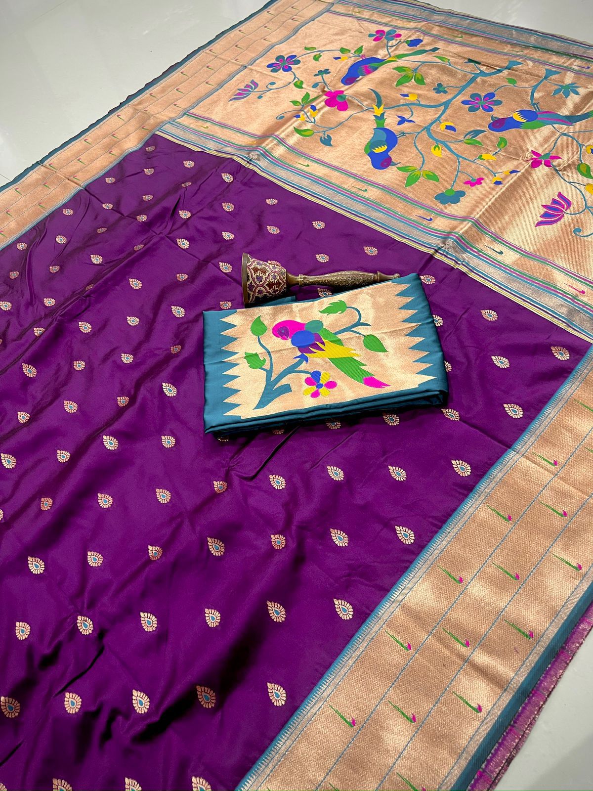 Pure soft kanchivaram paithani silk sarees