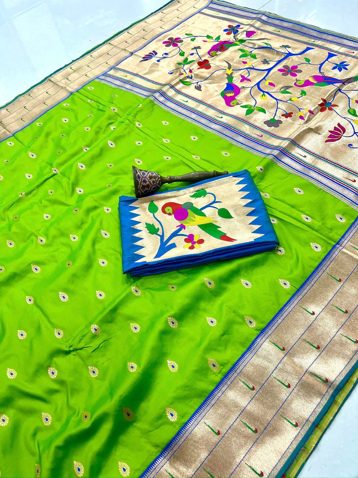 Pure soft kanchivaram paithani silk sarees