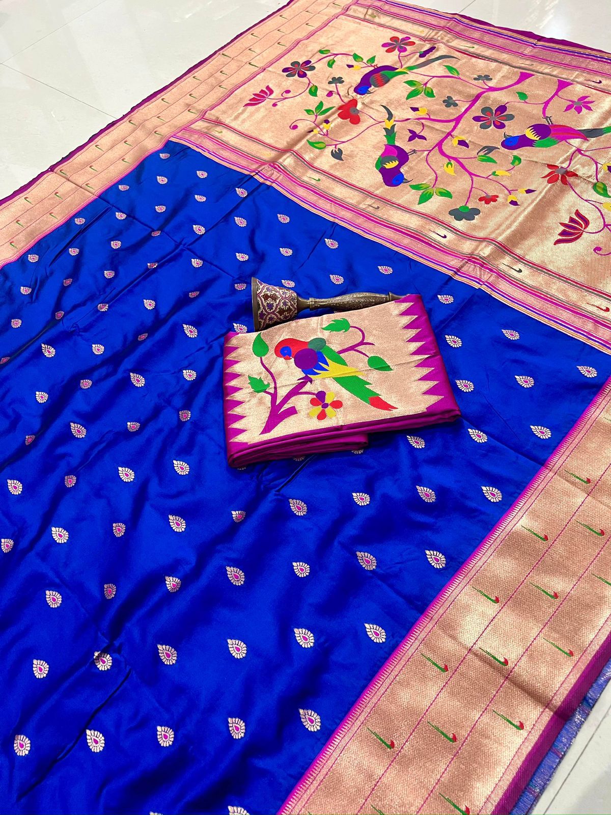 Pure soft kanchivaram paithani silk sarees