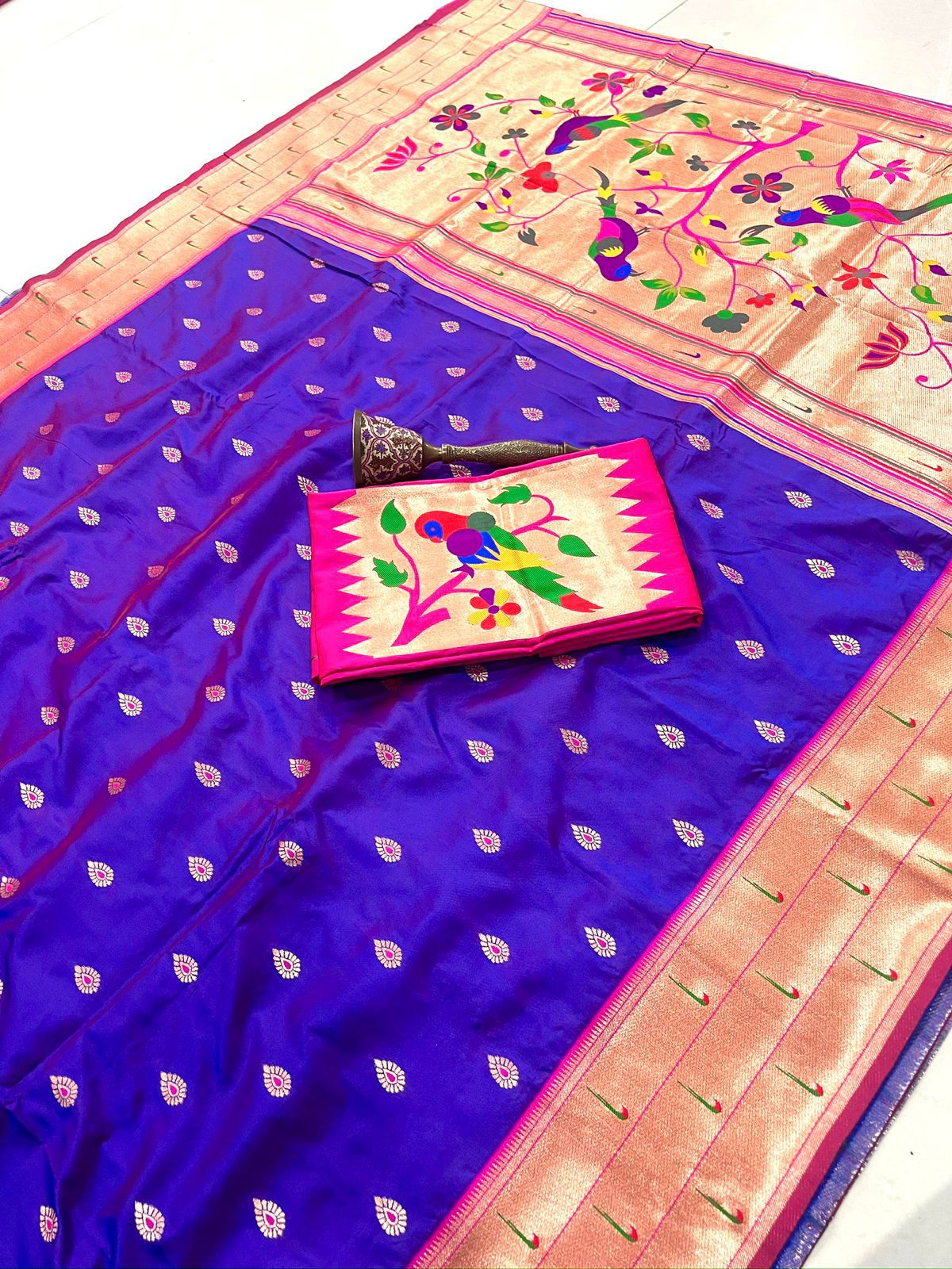 Pure soft kanchivaram paithani silk sarees