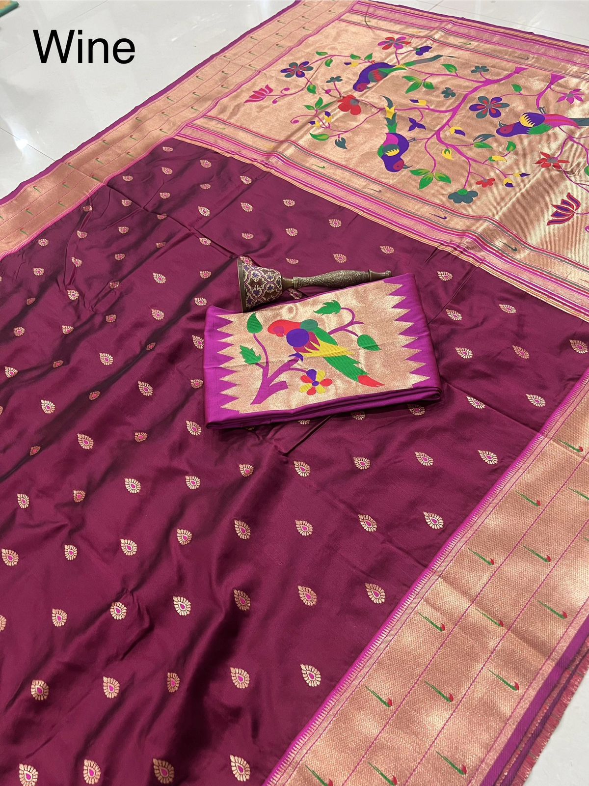 Pure soft kanchivaram paithani silk sarees