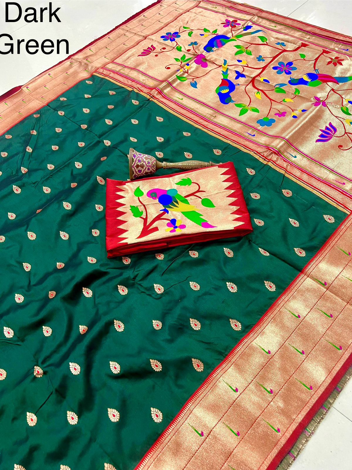 Pure soft kanchivaram paithani silk sarees