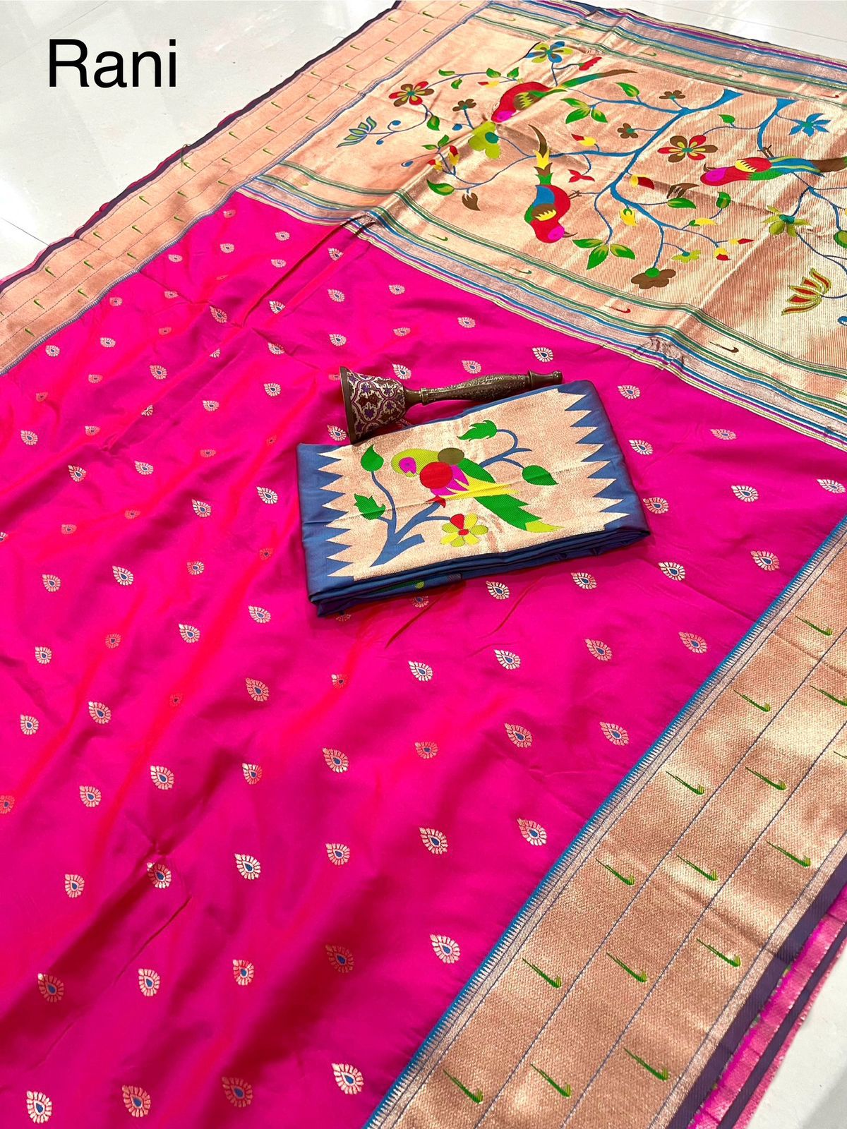 Pure soft kanchivaram paithani silk sarees