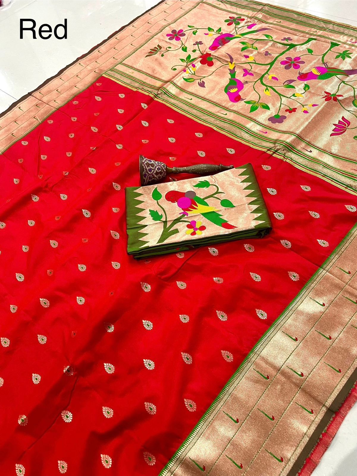 Pure soft kanchivaram paithani silk sarees