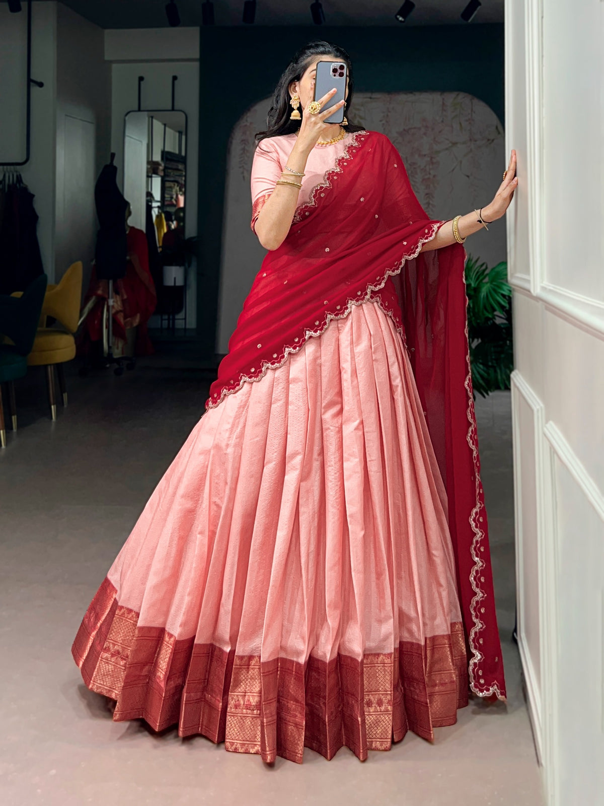 Traditional halfsarees