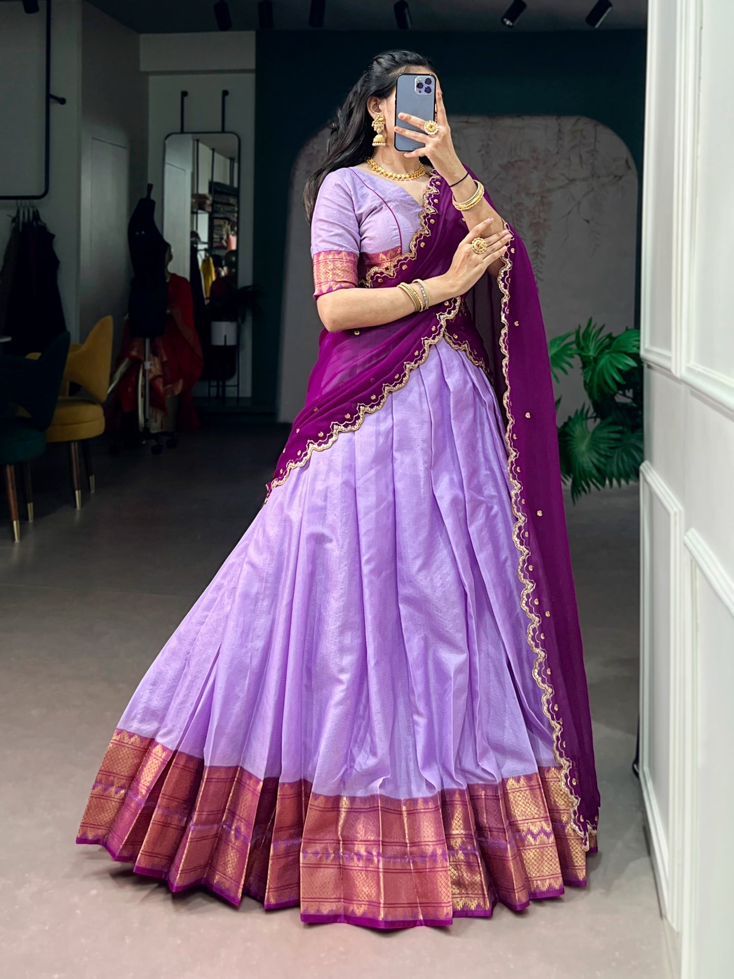 Traditional halfsarees