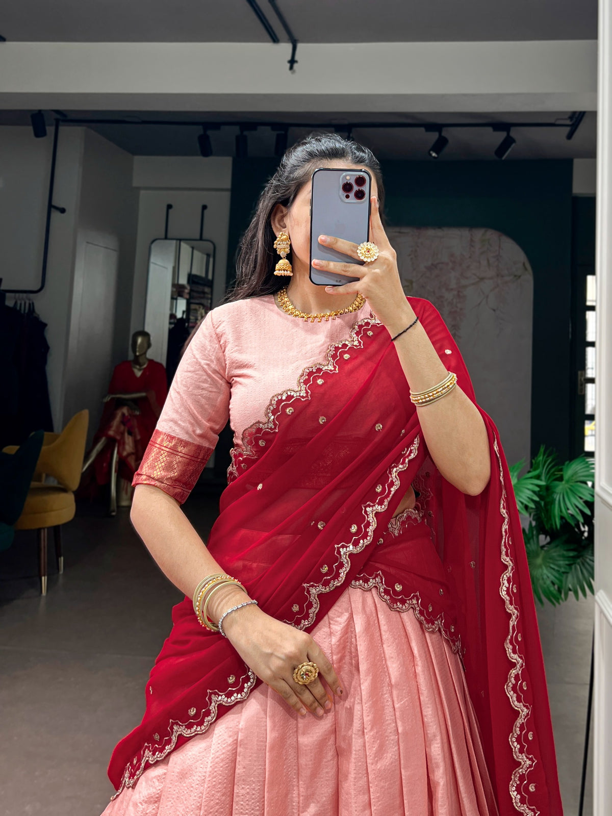 Traditional halfsarees