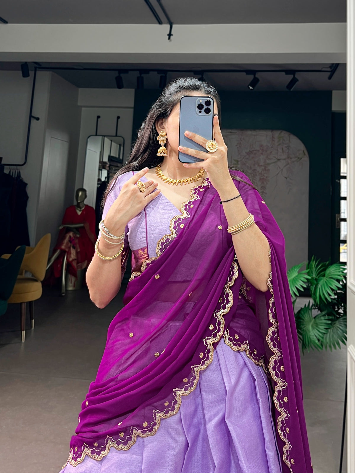 Traditional halfsarees