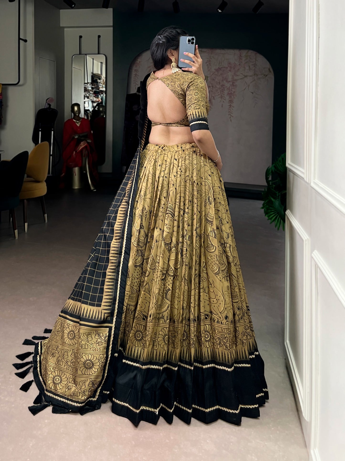 Beautiful Tasar silk lehanga