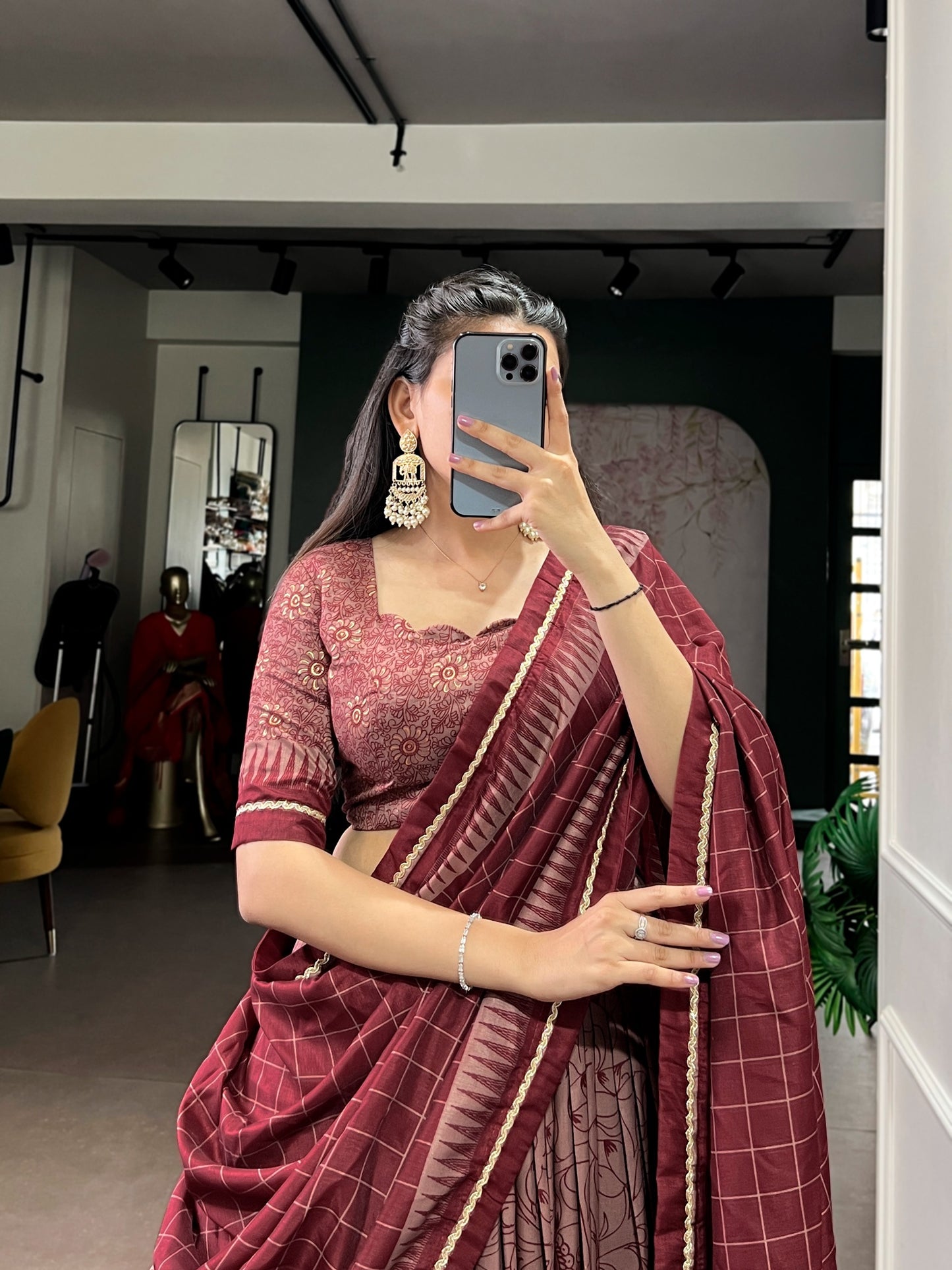 Beautiful Tasar silk lehanga
