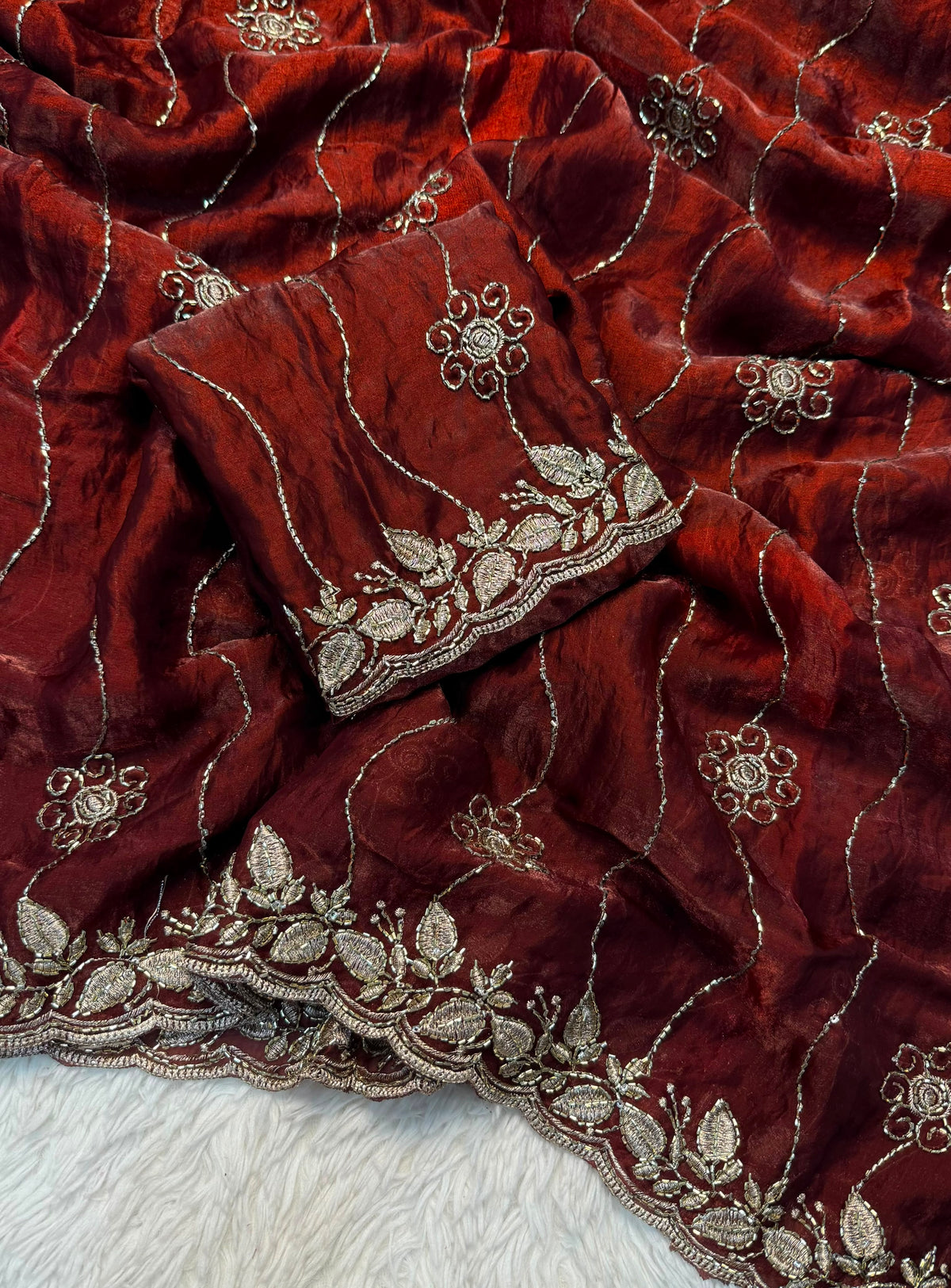 Fancy space silk sarees