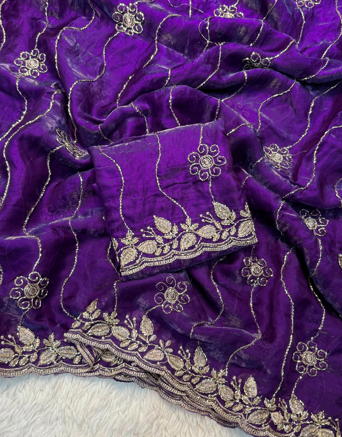 Fancy space silk sarees