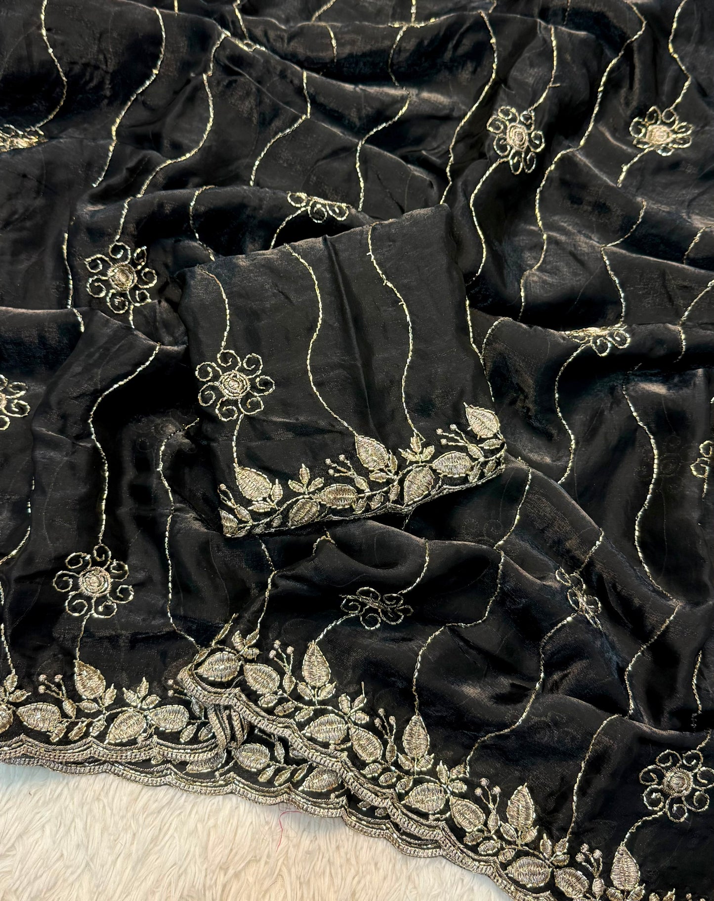 Fancy space silk sarees