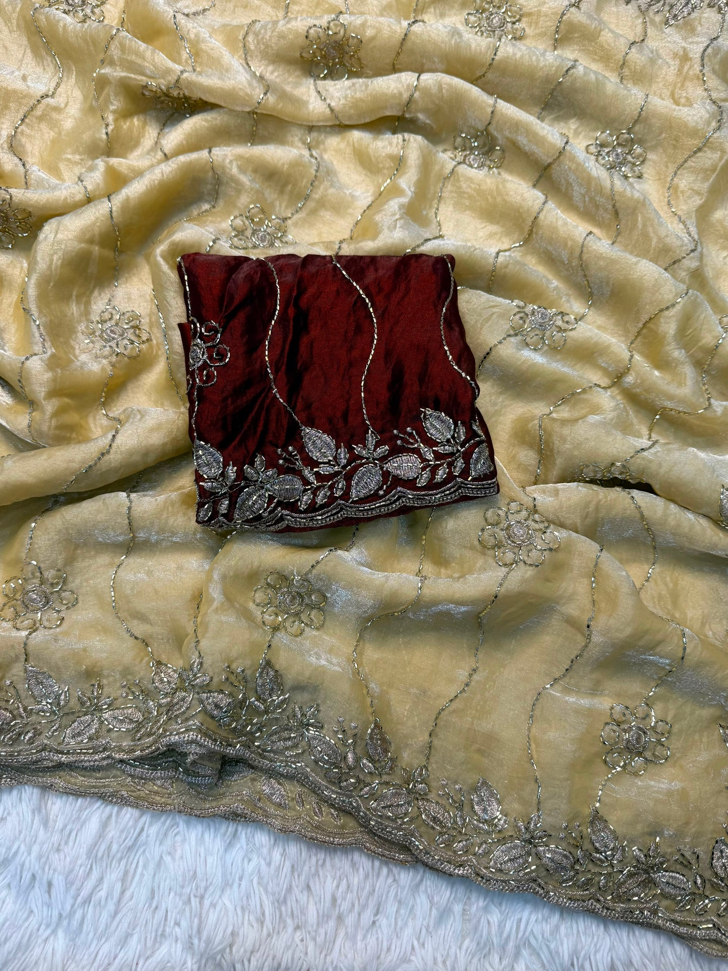 Fancy space silk sarees