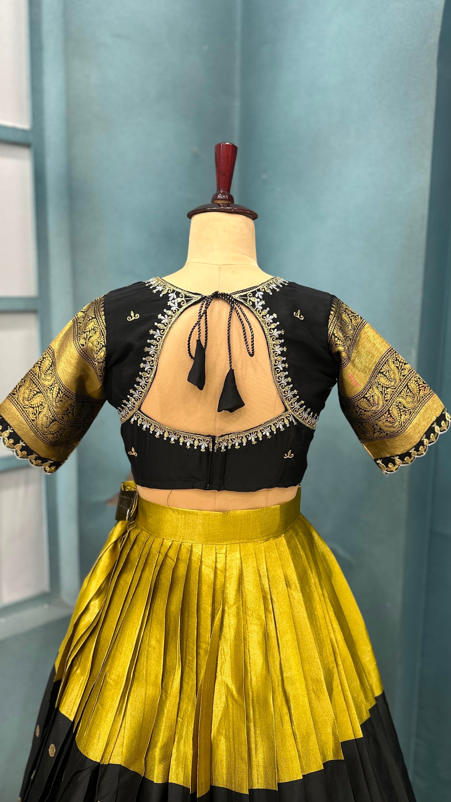 Traditional fully stiched halfsaree
