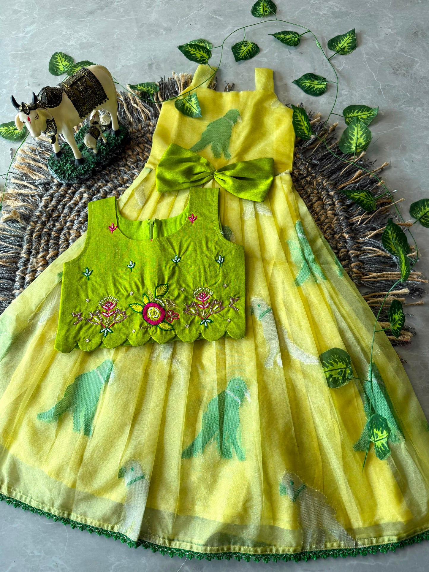 Soft organza frock with coat
