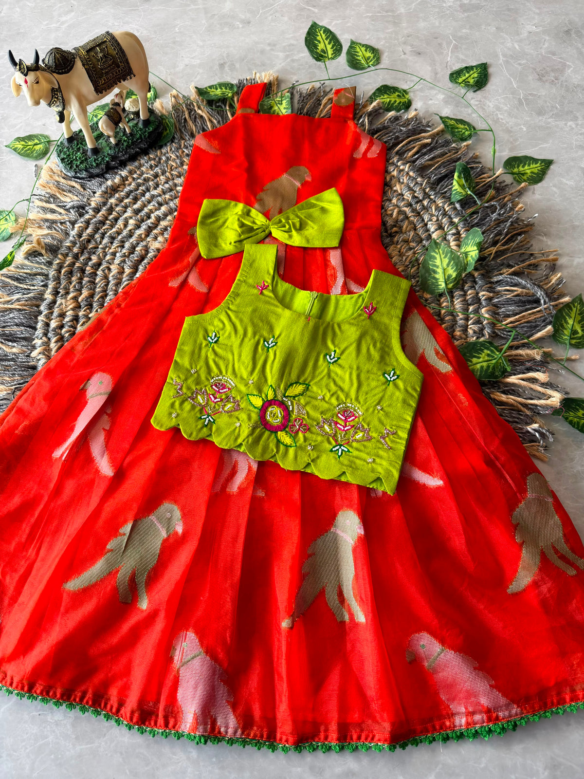 Soft organza frock with coat