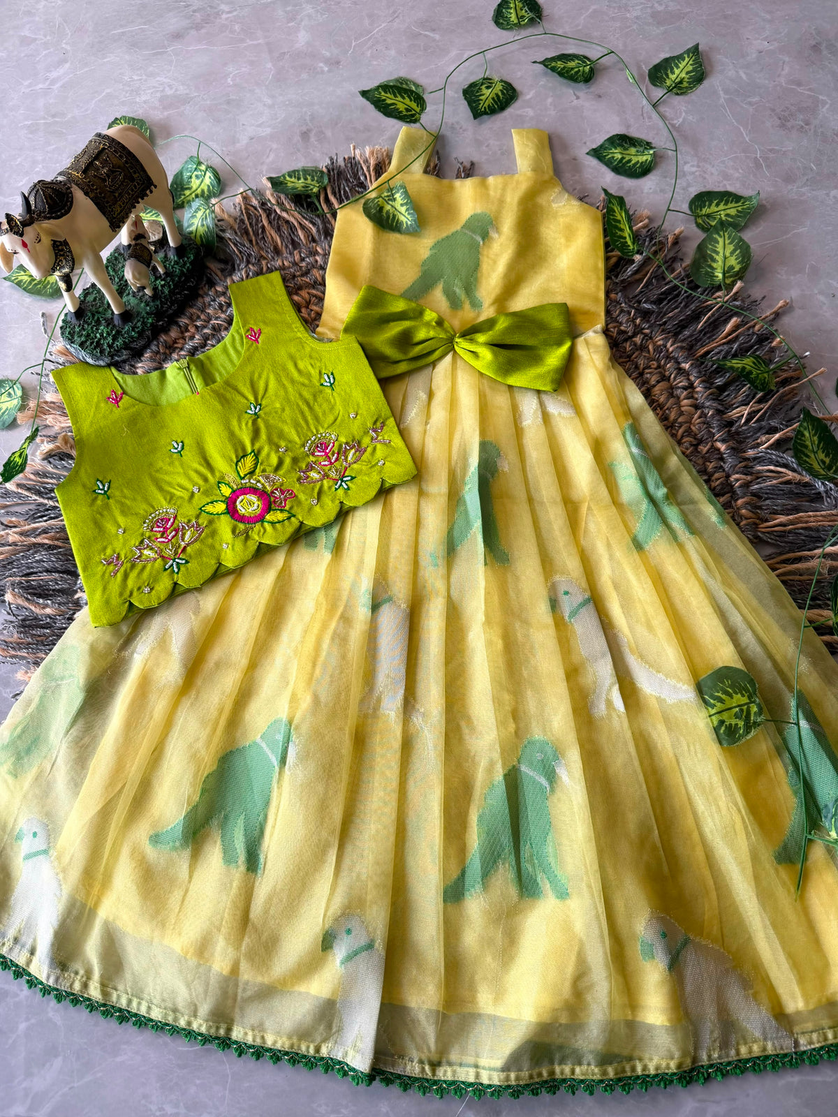Soft organza frock with coat