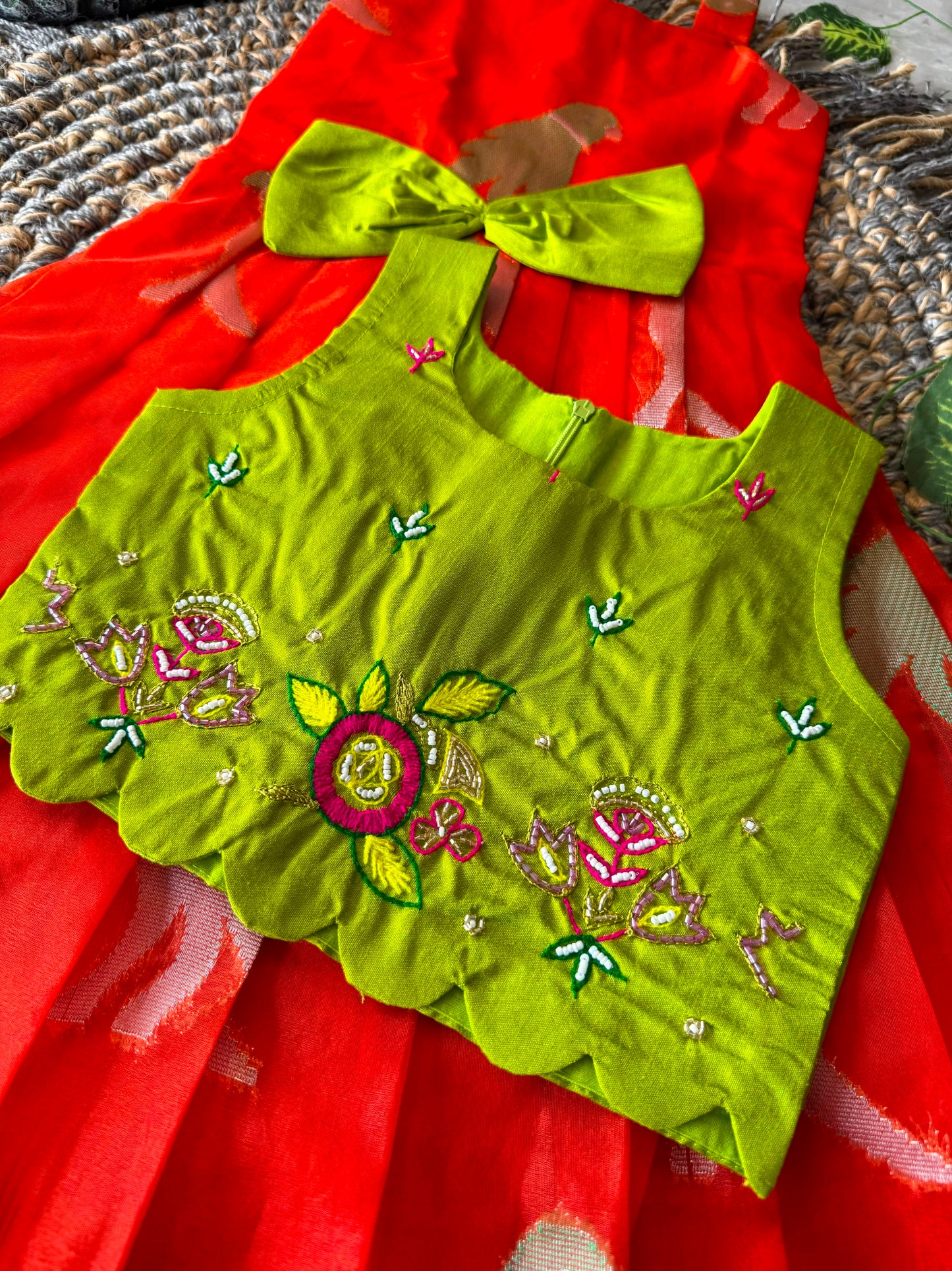 Soft organza frock with coat